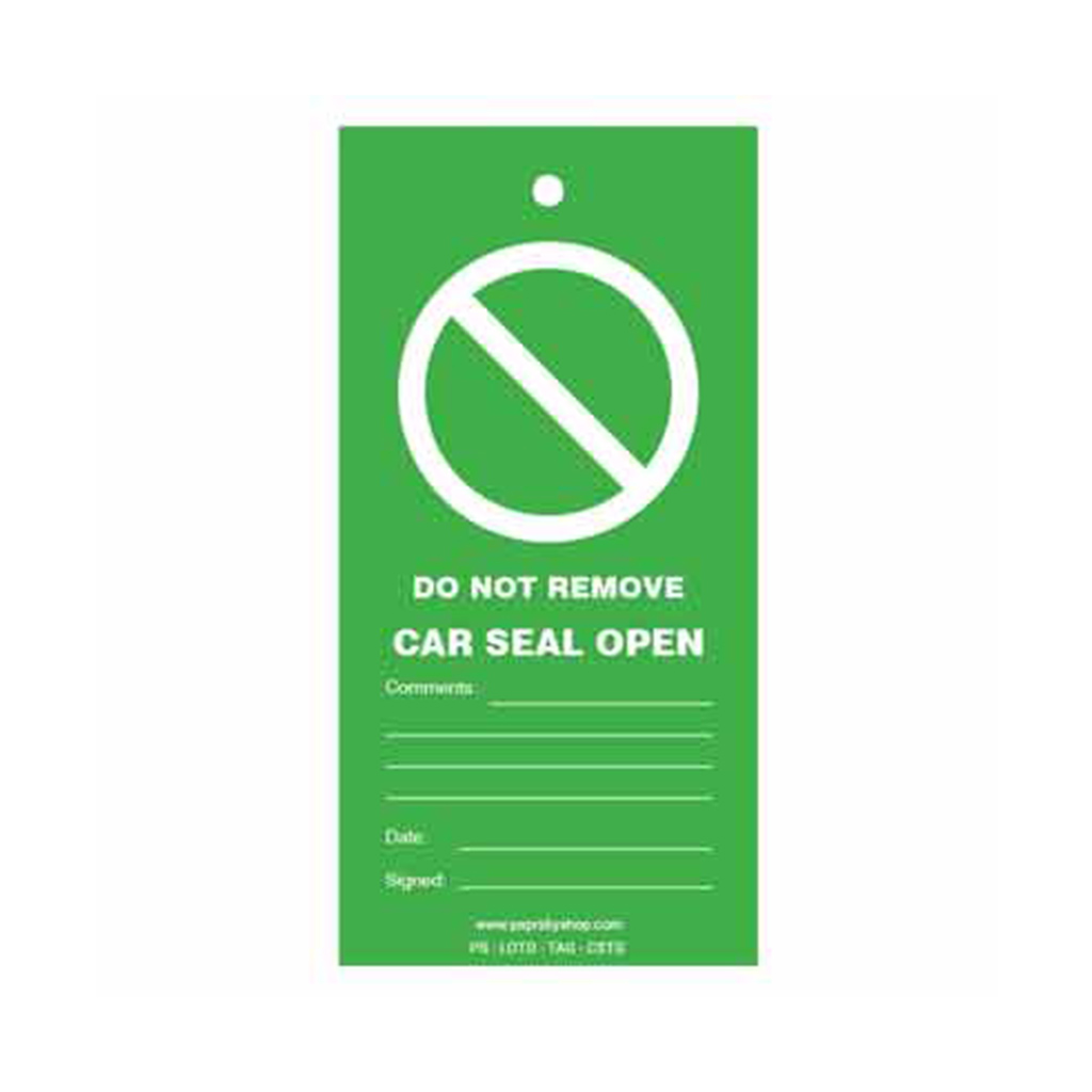 Do Not Remove Car Seal Open